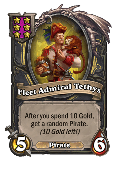 Fleet Admiral Tethys Hearthstone kártya