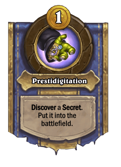Prestidigitation Hearthstone kártya
