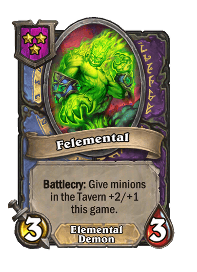 Felemental Hearthstone kártya