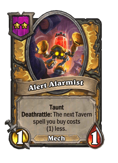 Alert Alarmist Hearthstone kártya
