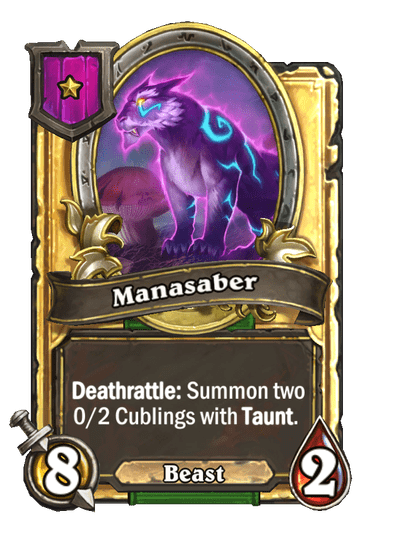 Manasaber Hearthstone kártya