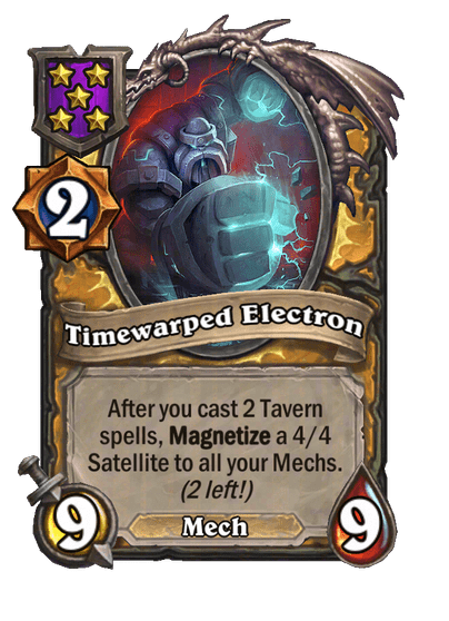 Timewarped Electron Hearthstone kártya