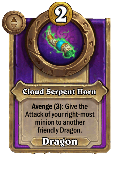 Cloud Serpent Horn Hearthstone kártya