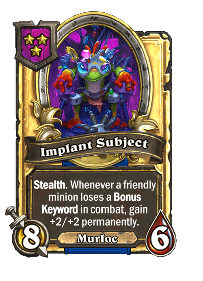Implant Subject Hearthstone kártya