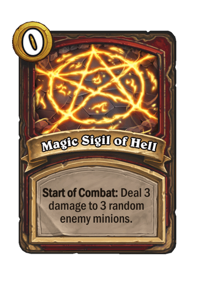 Magic Sigil of Hell Hearthstone kártya
