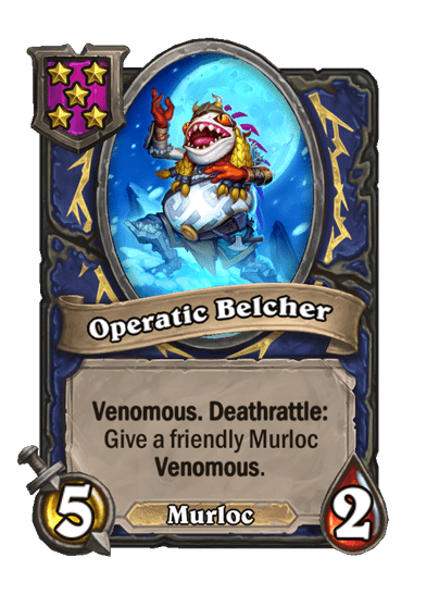 Operatic Belcher Hearthstone kártya