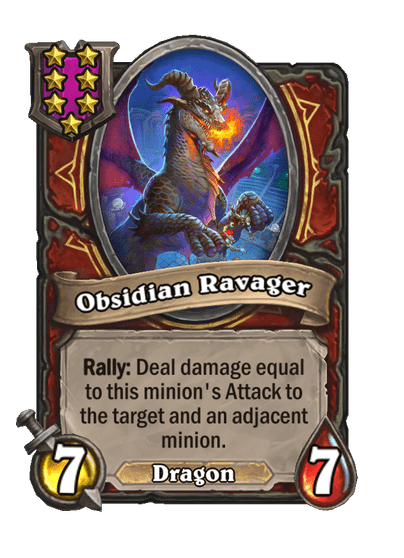 Obsidian Ravager Hearthstone kártya
