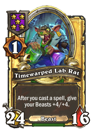 Timewarped Lab Rat Hearthstone kártya