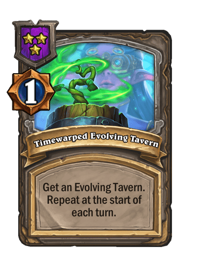 Timewarped Evolving Tavern Hearthstone kártya