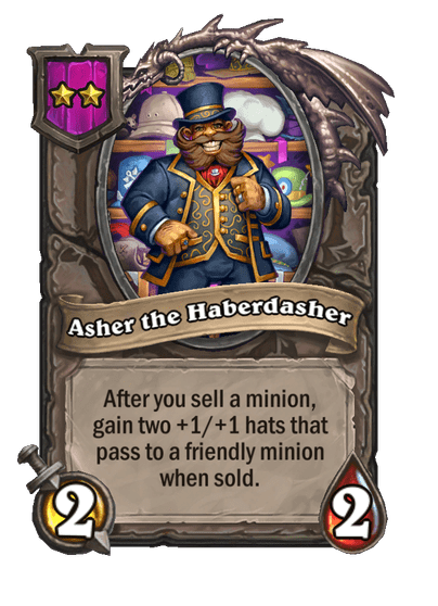 Asher the Haberdasher Hearthstone kártya