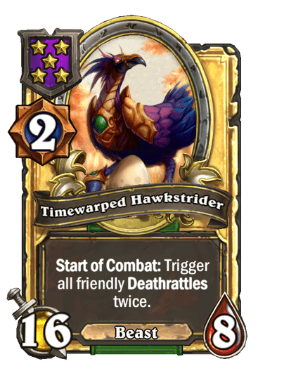 Timewarped Hawkstrider Hearthstone kártya