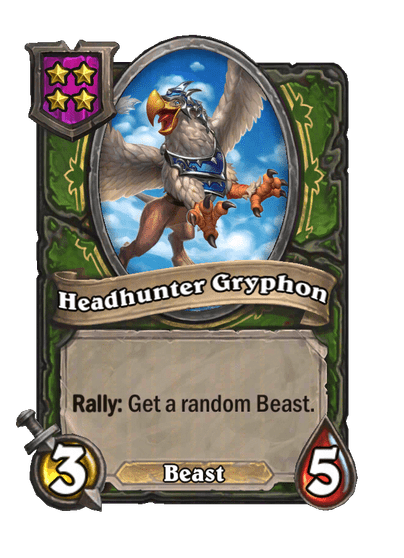 Headhunter Gryphon Hearthstone kártya