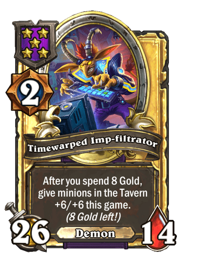 Timewarped Imp-filtrator Hearthstone kártya