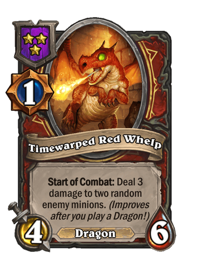 Timewarped Red Whelp Hearthstone kártya