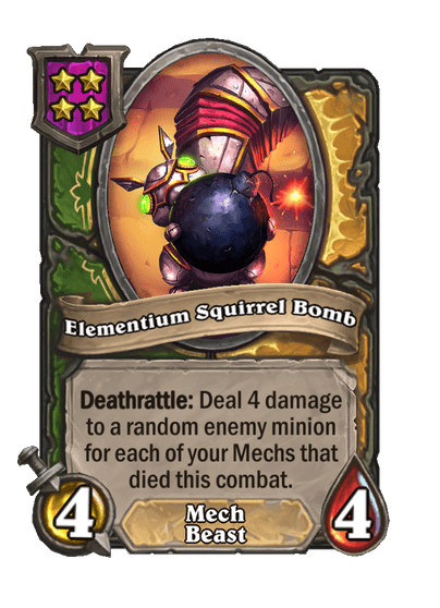 Elementium Squirrel Bomb Hearthstone kártya
