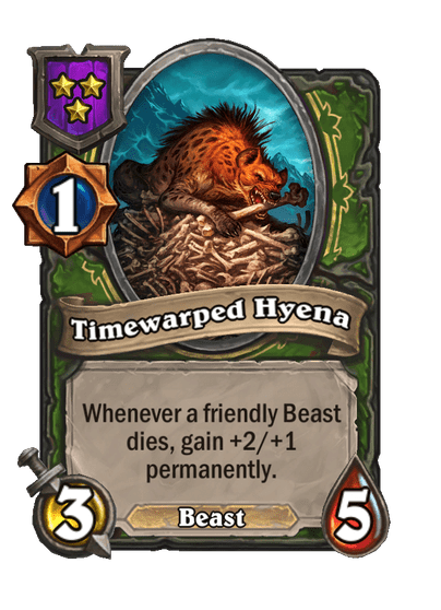 Timewarped Hyena Hearthstone kártya