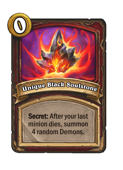 Unique Black Soulstone Hearthstone kártya