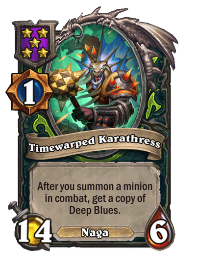 Timewarped Karathress Hearthstone kártya
