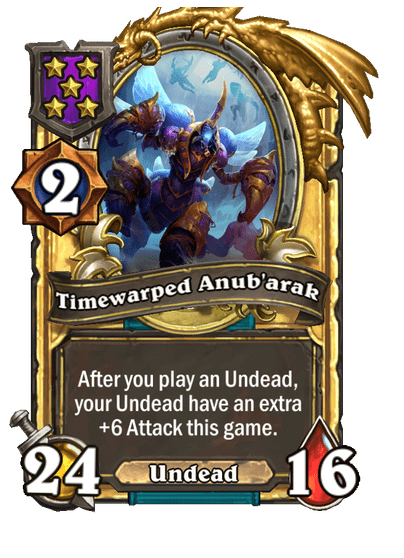Timewarped Anub'arak Hearthstone kártya