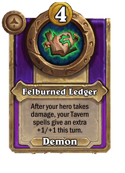 Felburned Ledger Hearthstone kártya