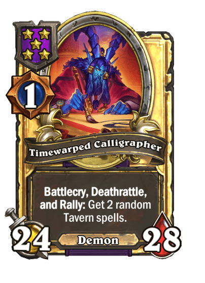 Timewarped Calligrapher Hearthstone kártya