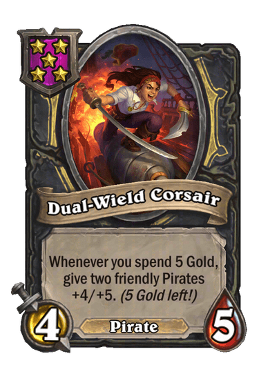 Dual-Wield Corsair Hearthstone kártya