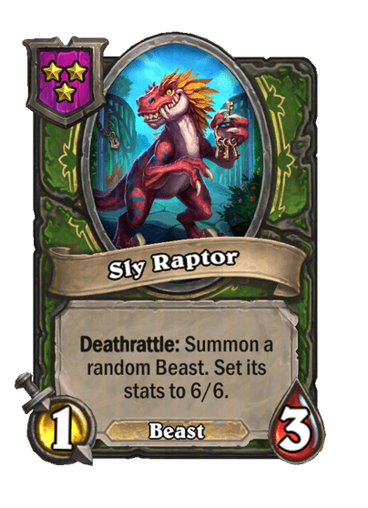 Sly Raptor Hearthstone kártya