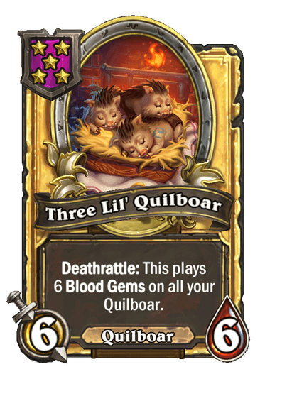 Three Lil' Quilboar Hearthstone kártya