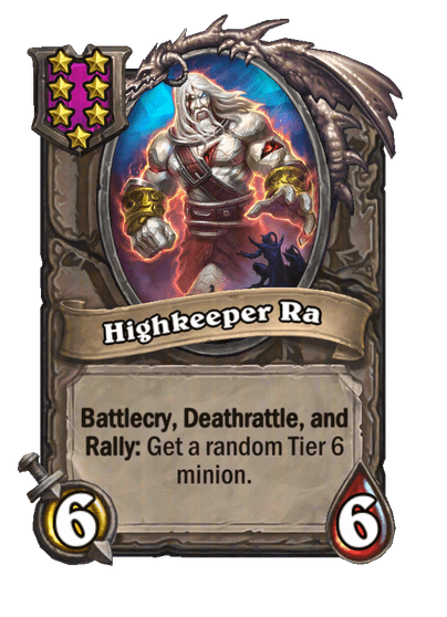 Highkeeper Ra Hearthstone kártya