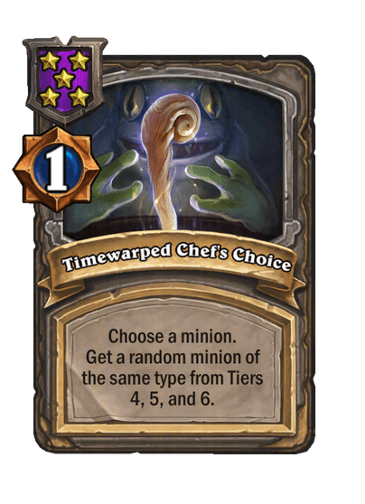 Timewarped Chef's Choice Hearthstone kártya