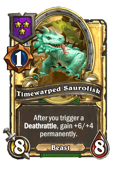 Timewarped Saurolisk Hearthstone kártya