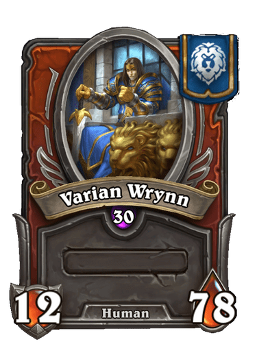 Varian Wrynn Hearthstone kártya