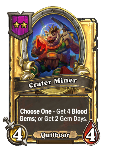 Crater Miner Hearthstone kártya