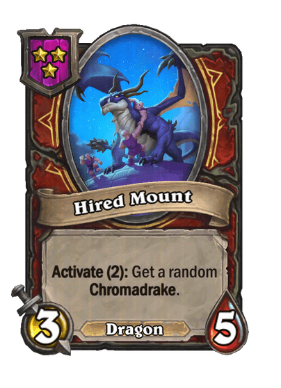 Hired Mount Hearthstone kártya