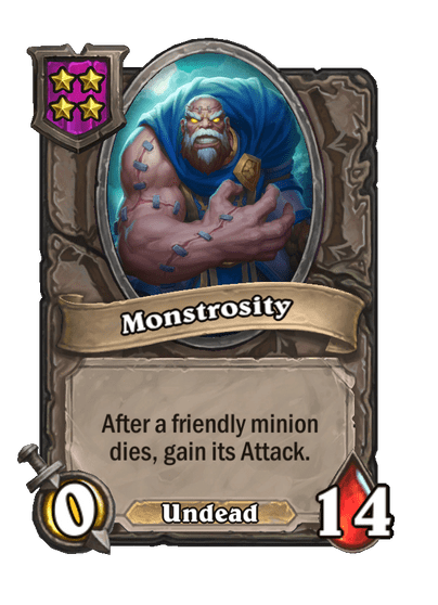 Monstrosity Hearthstone kártya