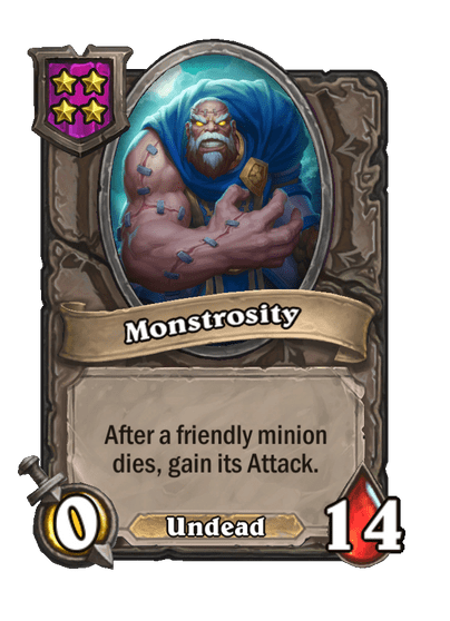 Monstrosity Hearthstone kártya