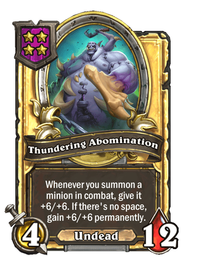 Thundering Abomination Hearthstone kártya