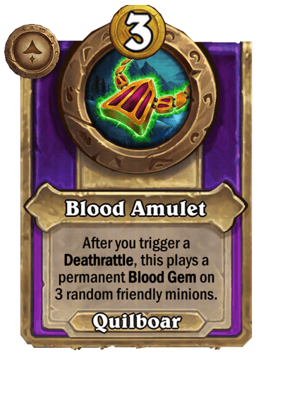 Blood Amulet Hearthstone kártya