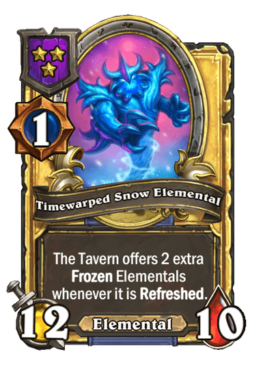 Timewarped Snow Elemental Hearthstone kártya