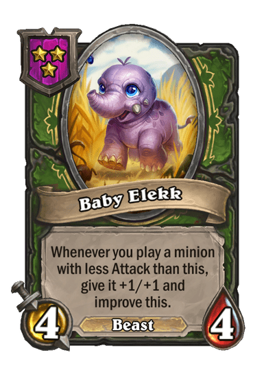 Baby Elekk Hearthstone kártya