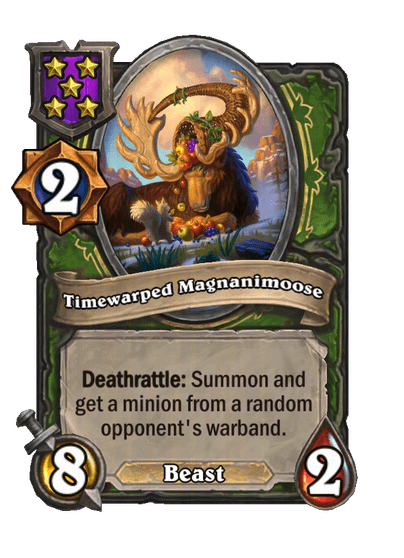 Timewarped Magnanimoose Hearthstone kártya