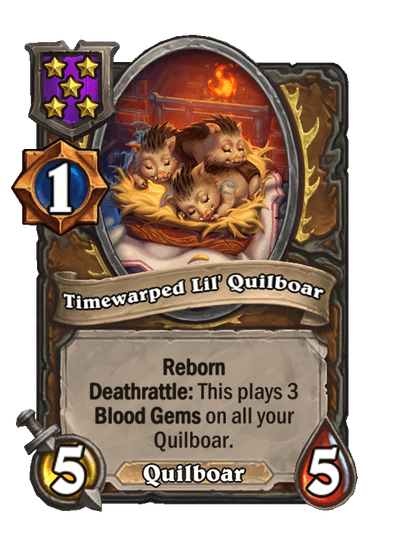 Timewarped Lil' Quilboar Hearthstone kártya