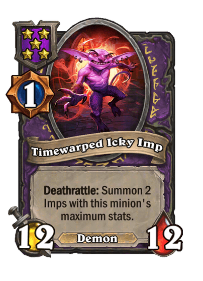 Timewarped Icky Imp Hearthstone kártya