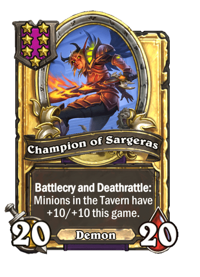 Champion of Sargeras Hearthstone kártya