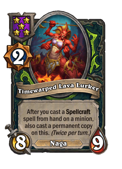 Timewarped Lava Lurker Hearthstone kártya