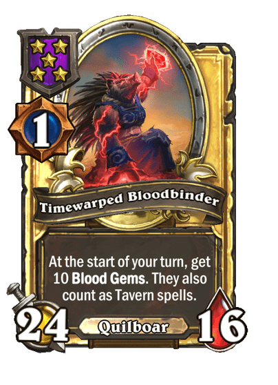 Timewarped Bloodbinder Hearthstone kártya