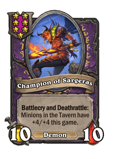 Champion of Sargeras Hearthstone kártya