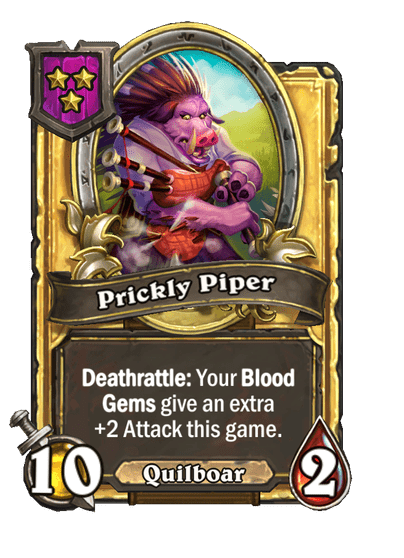 Prickly Piper Hearthstone kártya