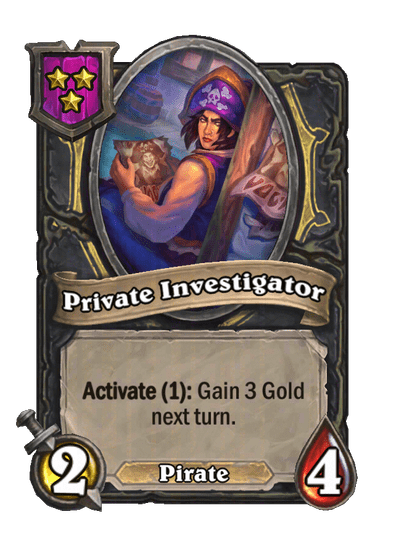 Private Investigator Hearthstone kártya