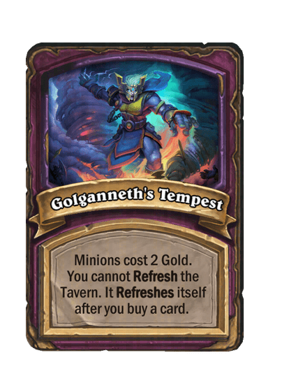 Golganneth's Tempest Hearthstone kártya